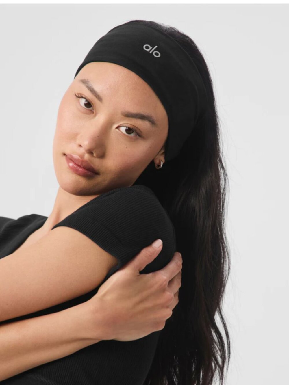 Alo Yoga NWT Performance Conquer Headband Black